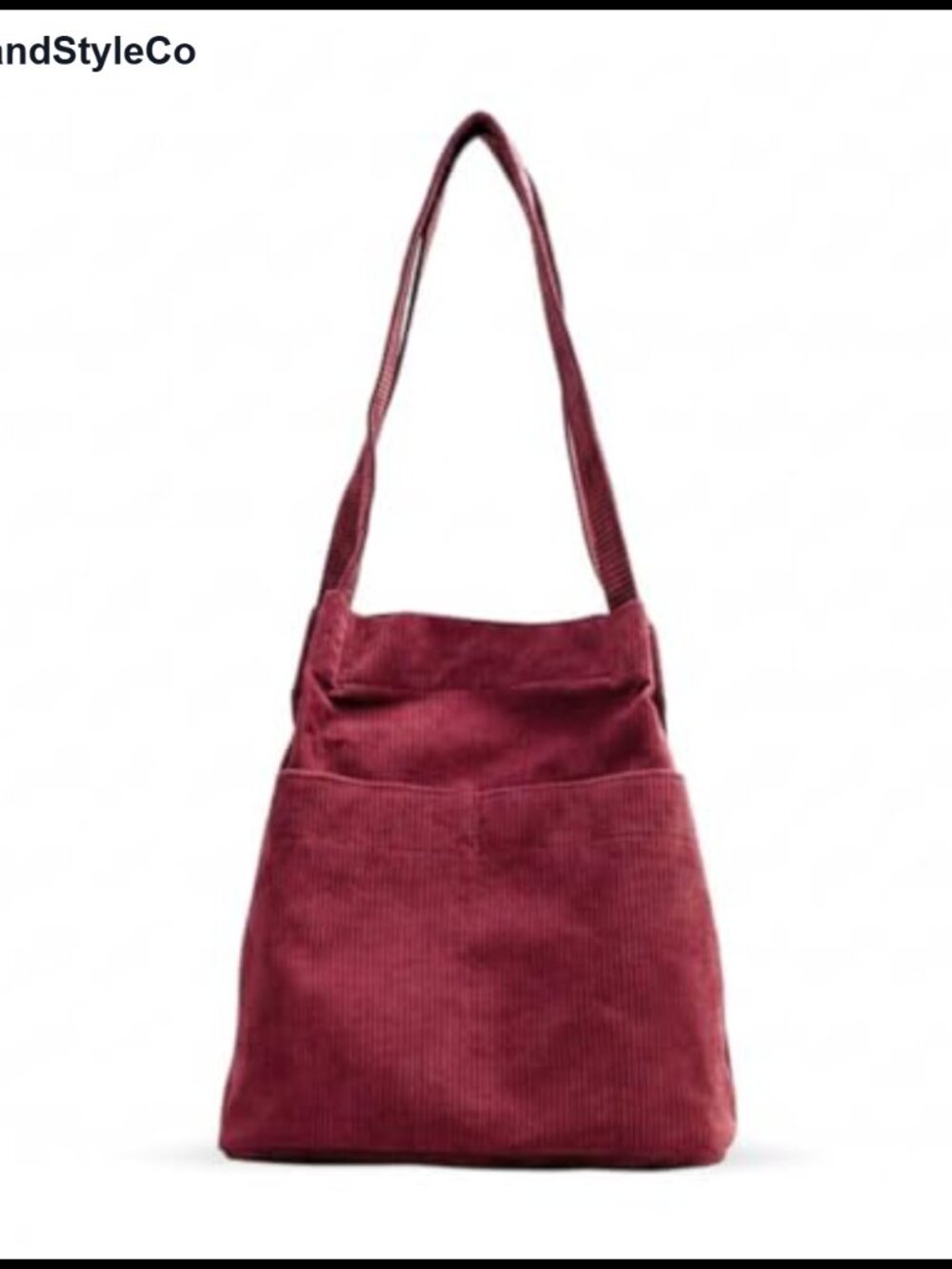 URBECA Women's Corduroy Hobo Tote Bag Shoulder Handbag Multi-Pocket